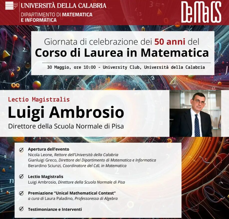 Unical locandina Matematica