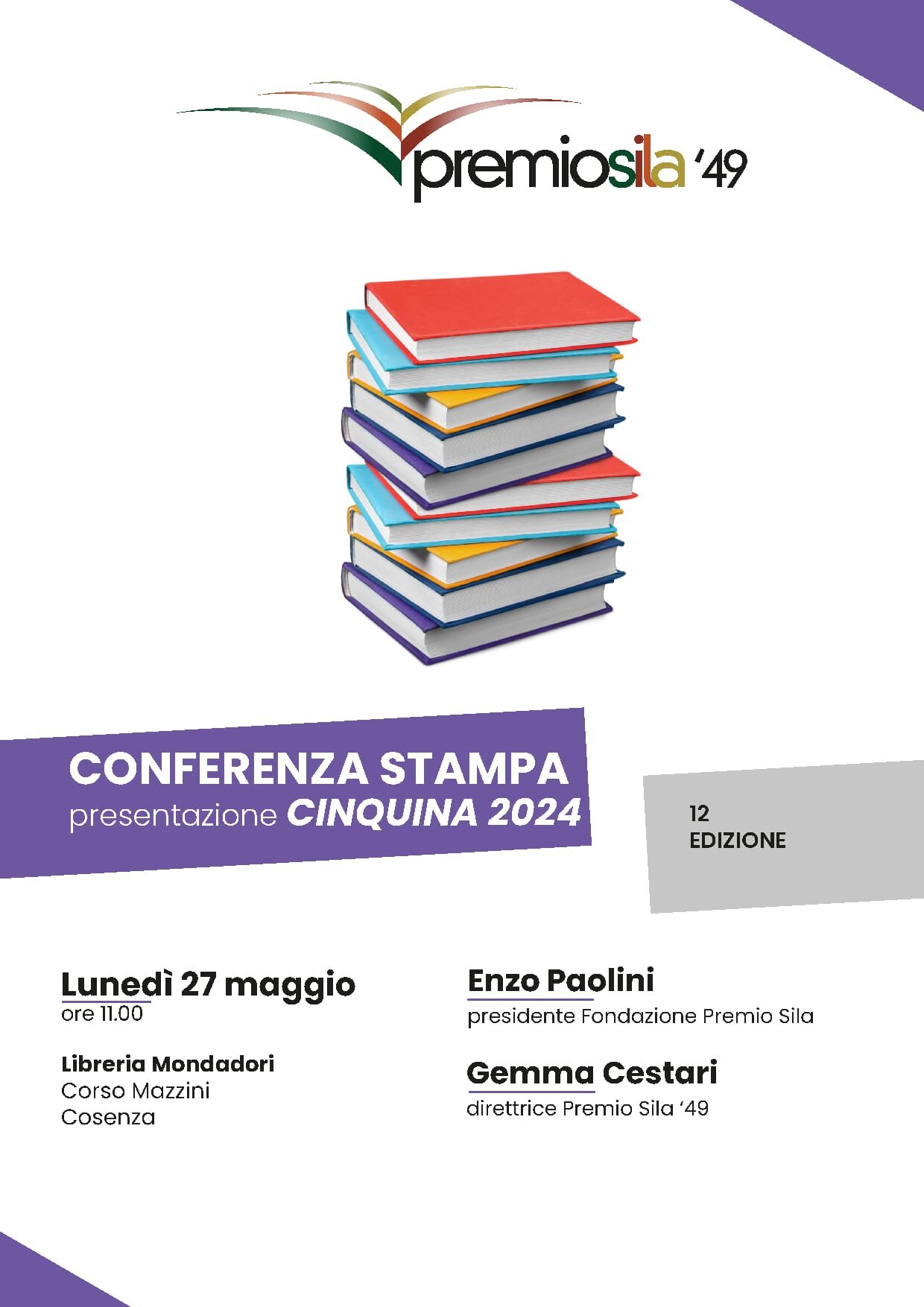 locandina conferenza stampa cinquina 2024