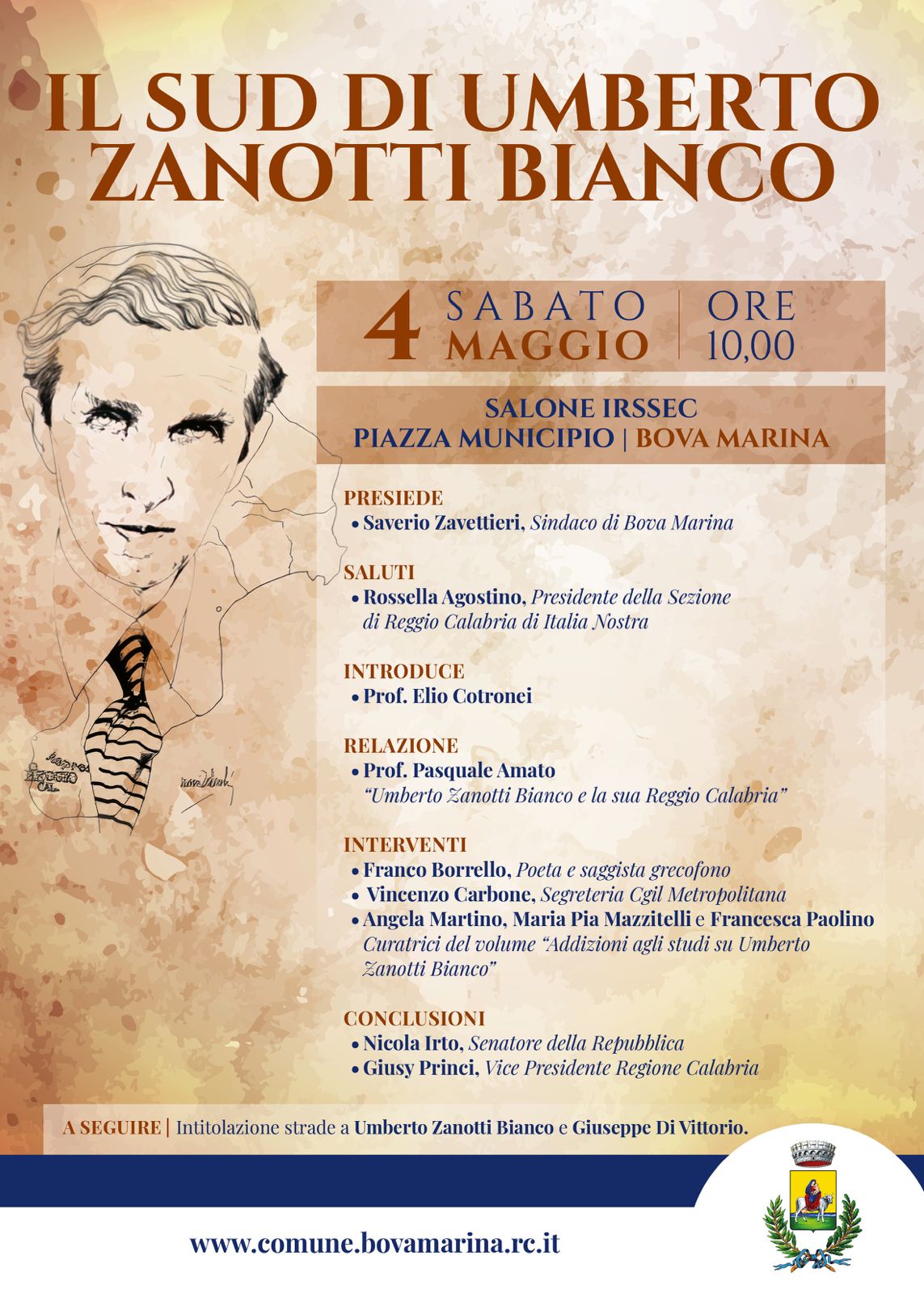 locandina intitolazione strada Zanotti Bianco