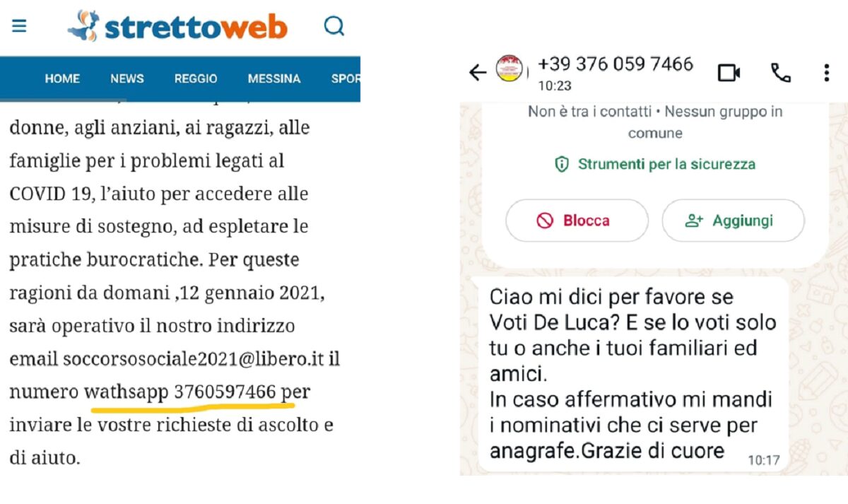 Denuncia Mancuso a De Luca