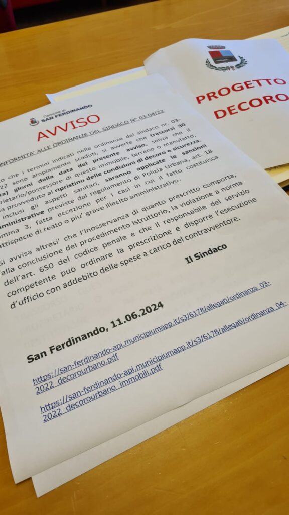 Documento nuove regole San Ferdinando