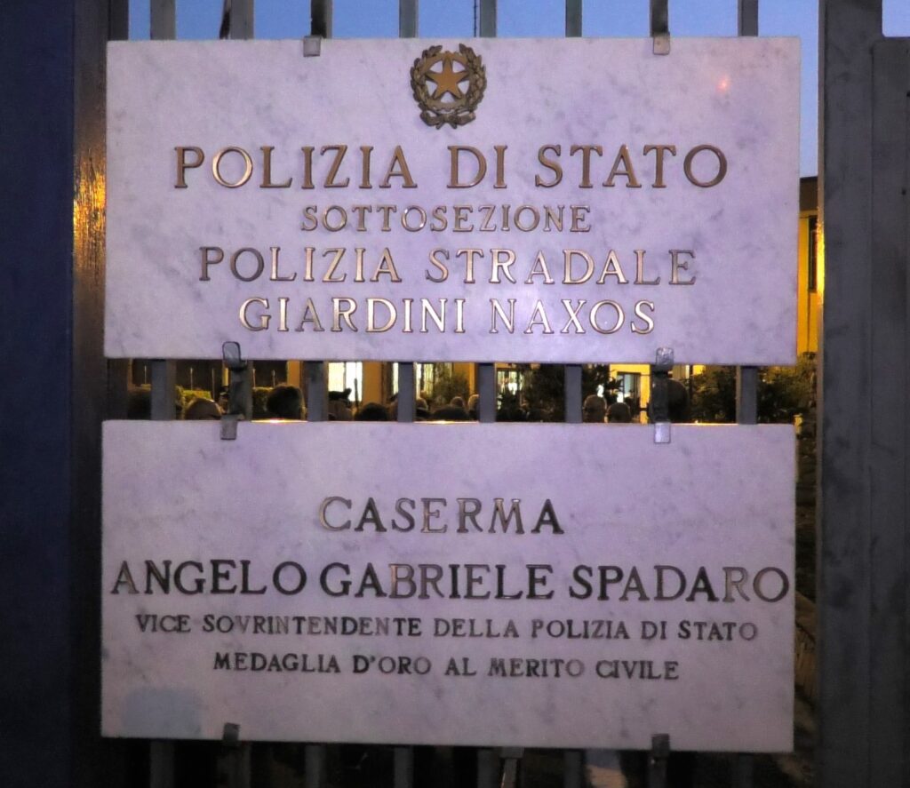 INTITOLAZIONE SOTTOSEZIONE POL. STRADALE GIARDINI NAXOS