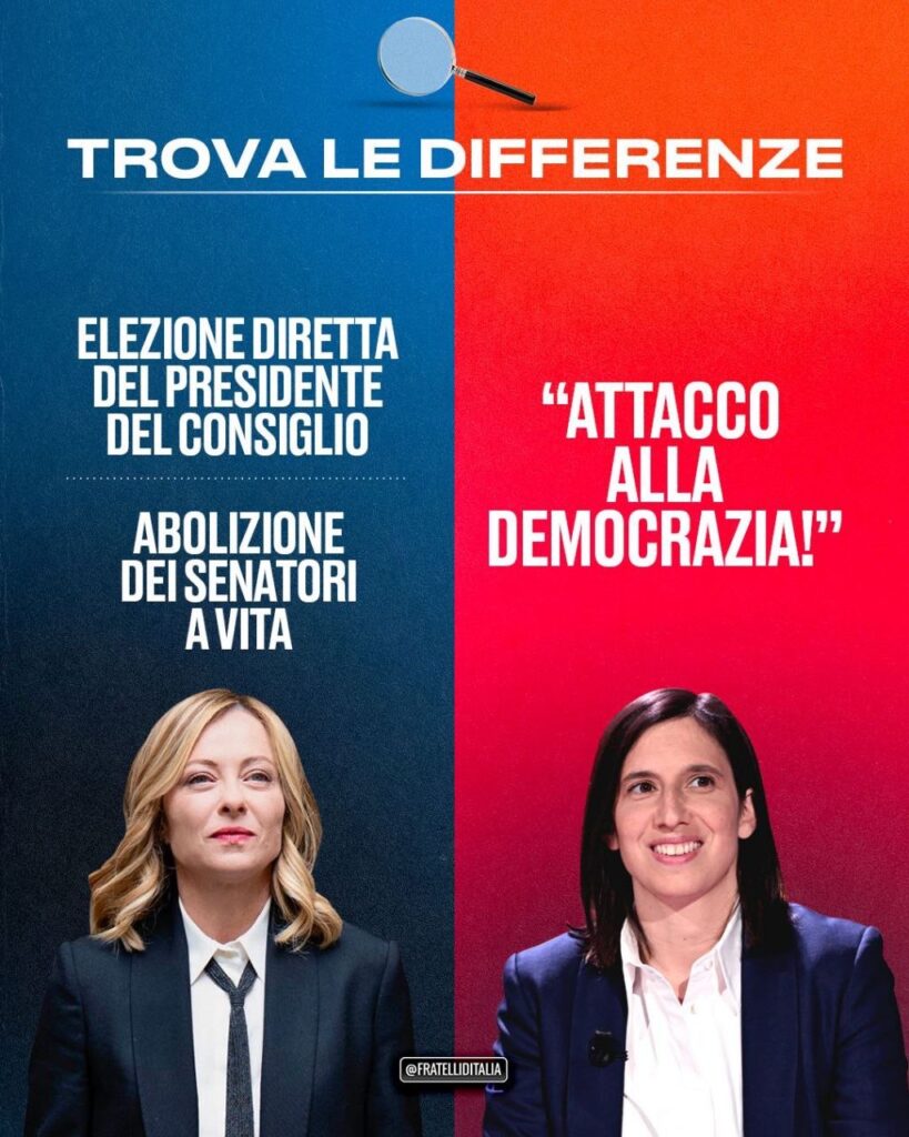 Premierato Meloni Schlein