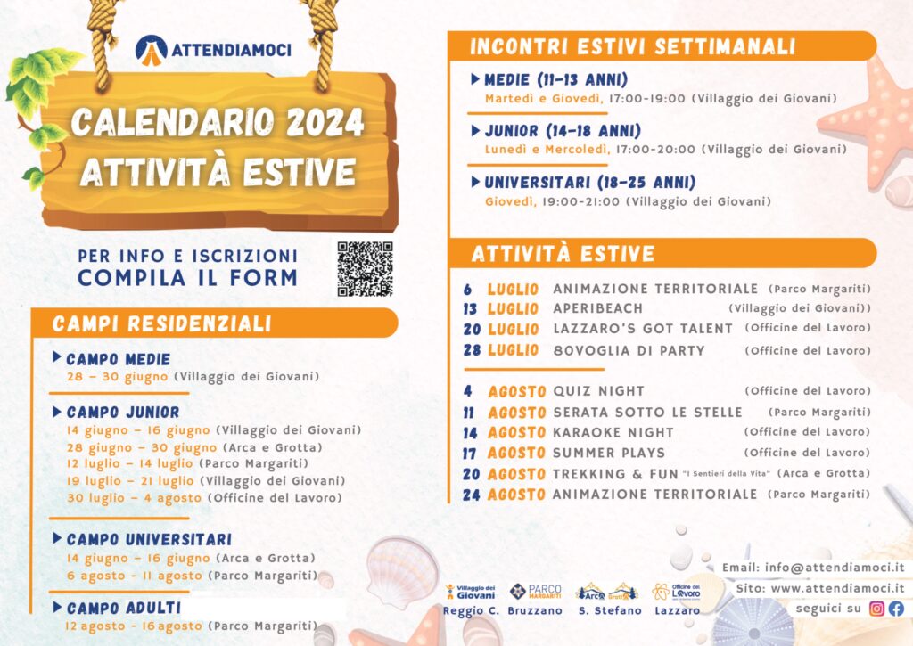 Programma attività Attendiamoci 2024