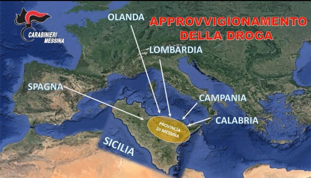 foto cartina approvvigionamento droga