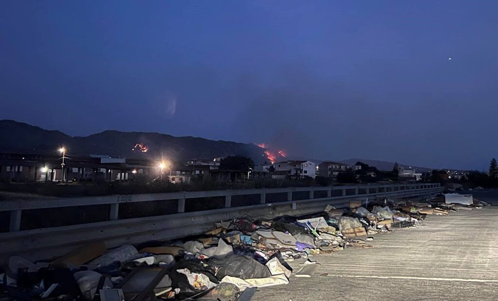 incendio colline pellaro