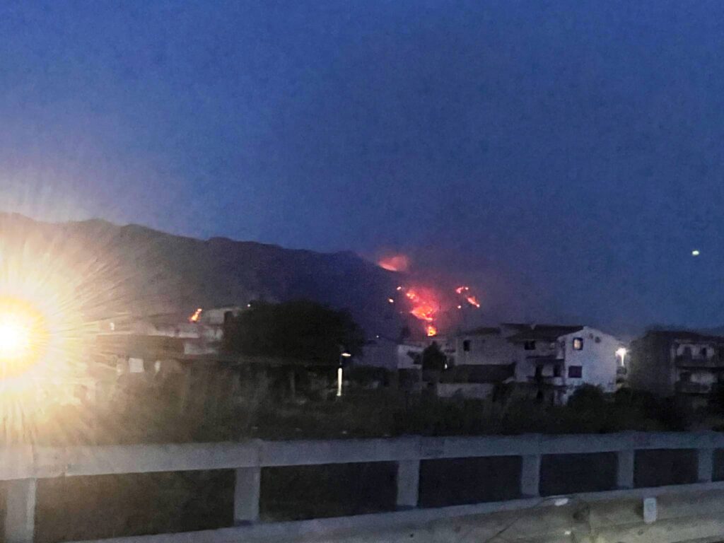 incendio colline pellaro