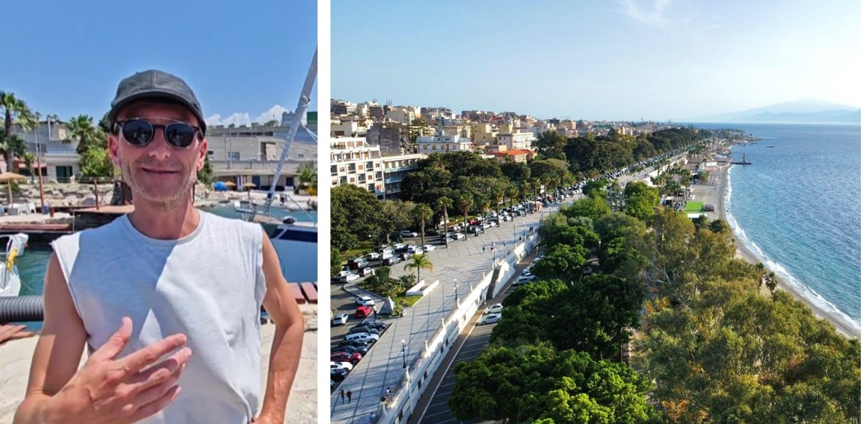 Comandante veliero e Reggio Calabria dall’alto