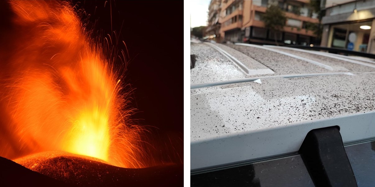 Etna erutta, piove cenere