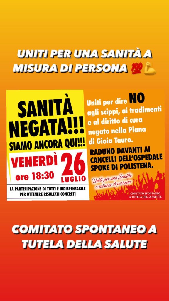 Locandina protesta Polistena