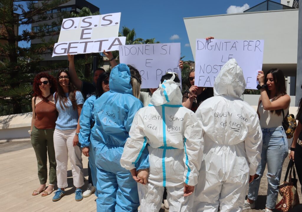 Protesta oss e infermieri
