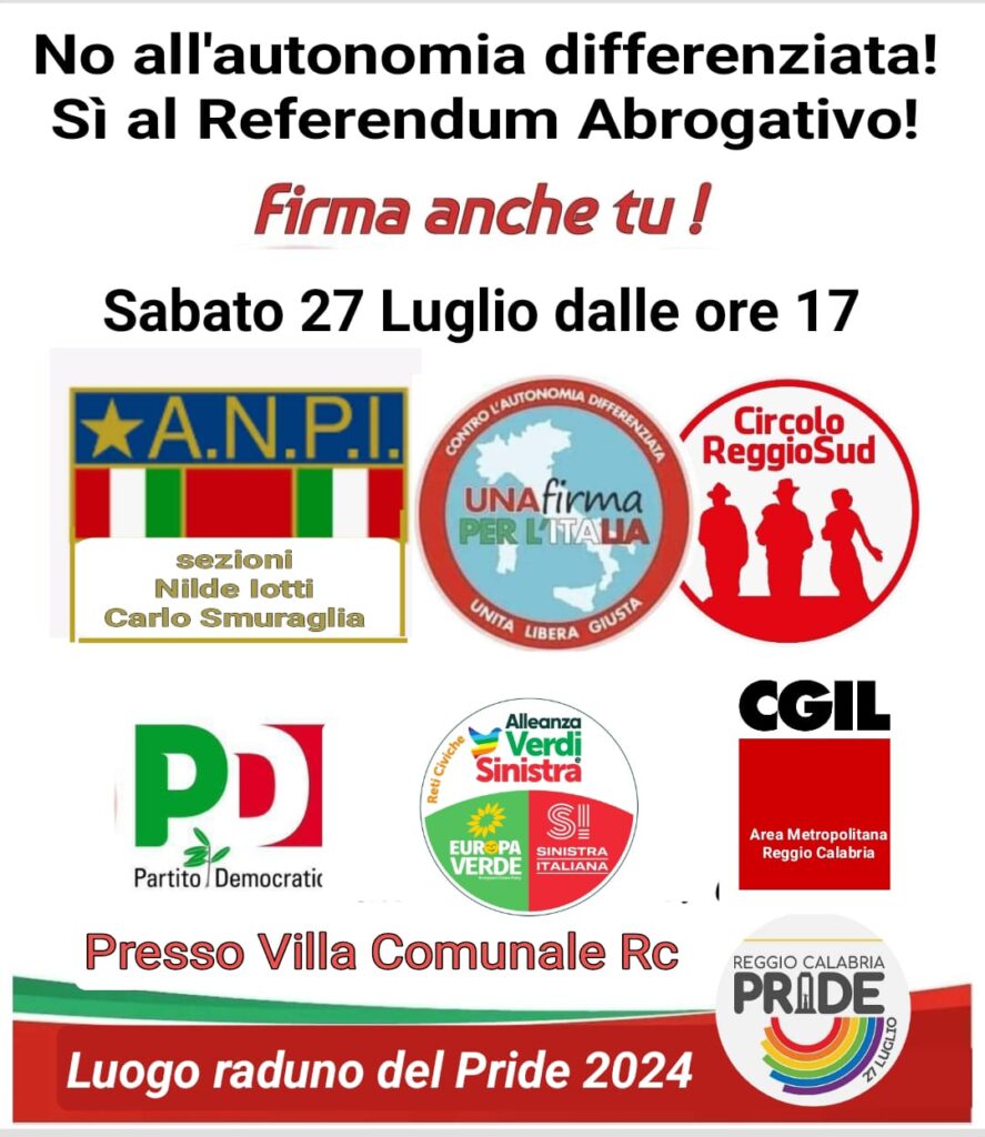 Referendum abrogativo autonomia a Reggio