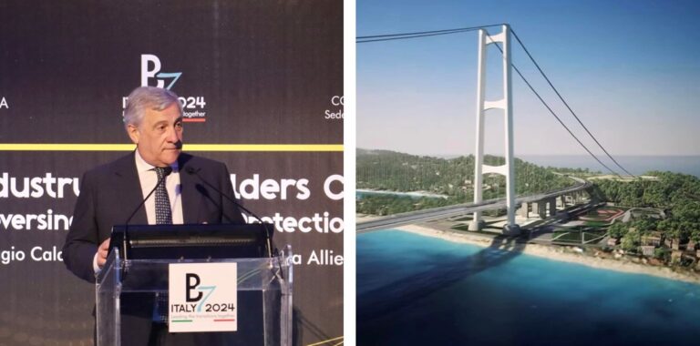 Ponte sullo Stretto, Tajani: “opera fondamentale per migliorare i collegamenti in tutta Italia”