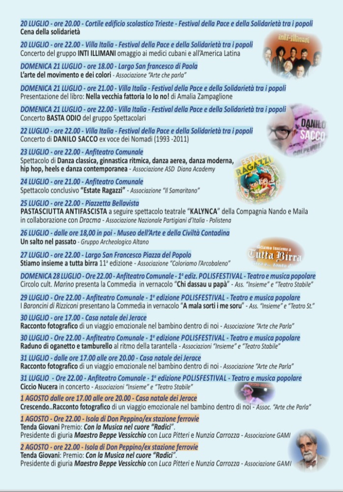 estate polistena programma