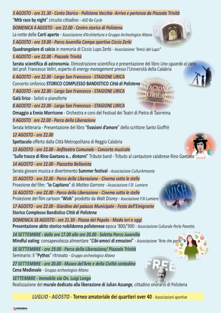 estate polistena programma