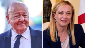 Massimo Boldi e Giorgia Meloni