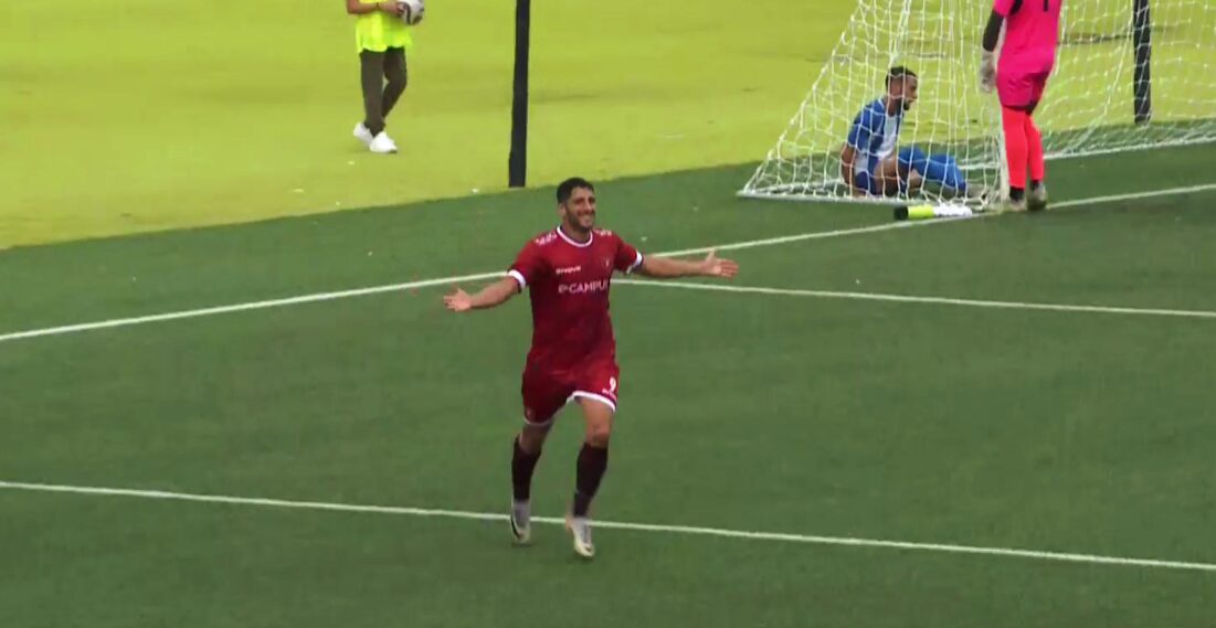 Barranco esultanza gol Sant’Agata Reggina