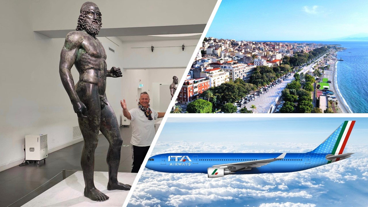 Bronzi Reggio dall’alto e ITA Airways