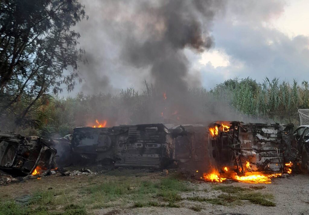 Incendio auto Arghillà