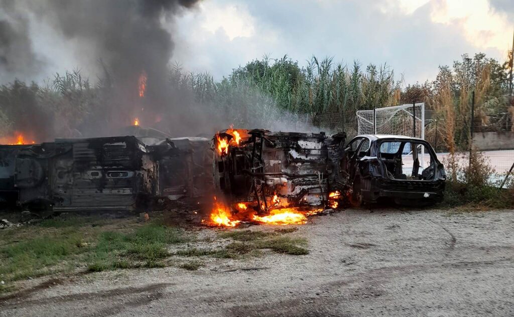 Incendio auto Arghillà