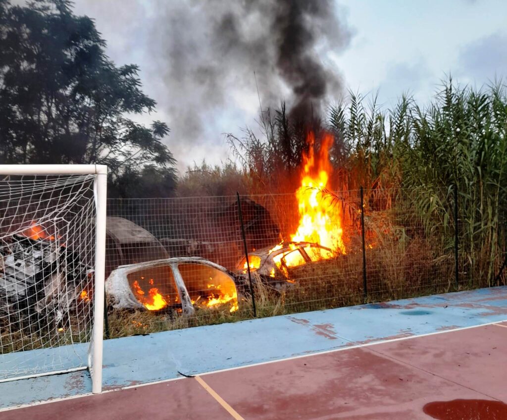 Incendio auto Arghillà