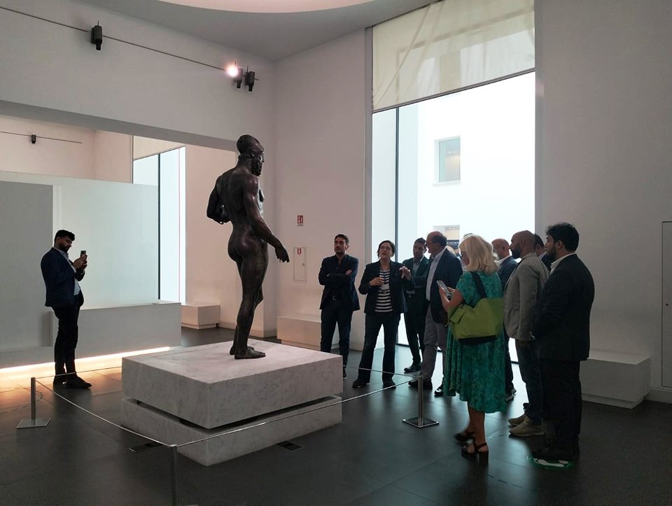 Pier Luigi Bersani al Museo per i Bronzi