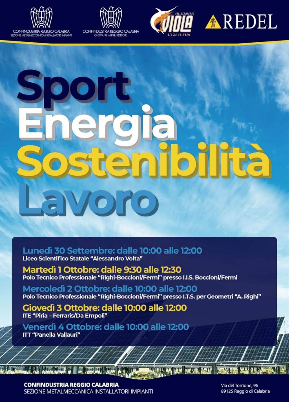 Sport, energia, sostenibilità, lavoro