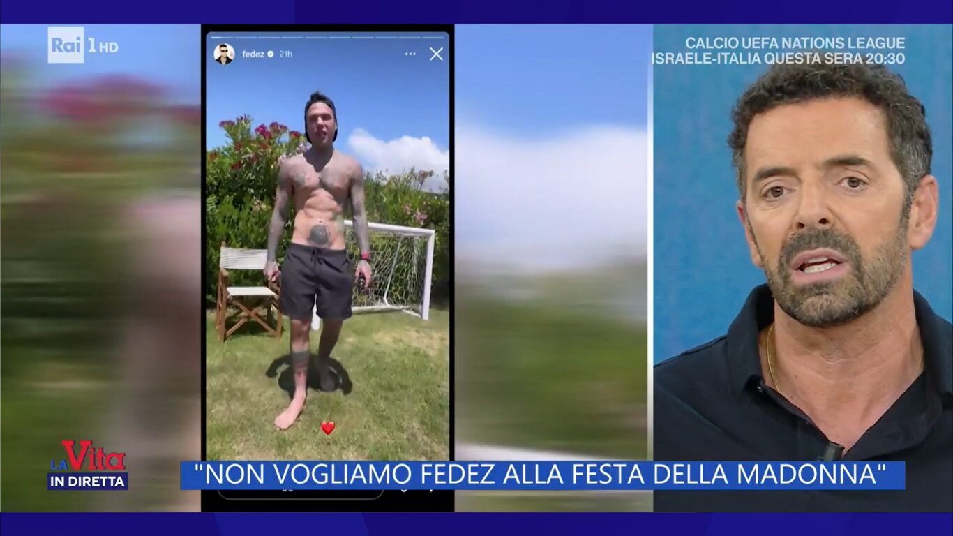 fedez a La vita in diretta 2