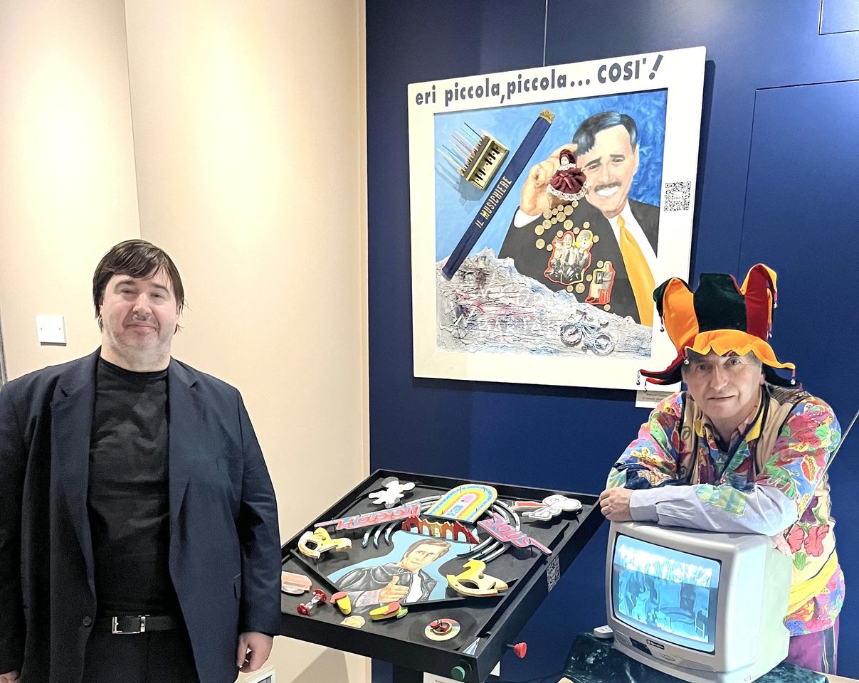 il professor Puntelli con il maestro Trasforini in una recente mostra a Milano