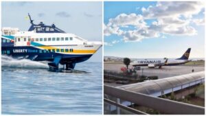 Aliscafo Liberty Lines Messina volo Ryanair aeroporto Reggio Calabria