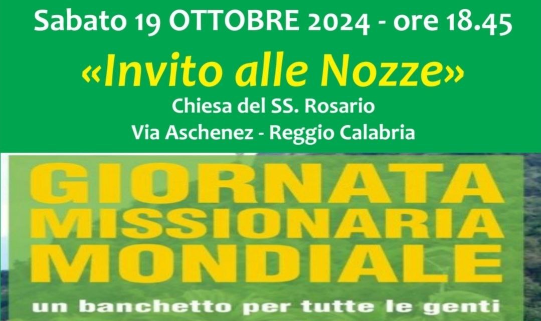 Invito alle Nozze Giornata Missionaria Mondiale