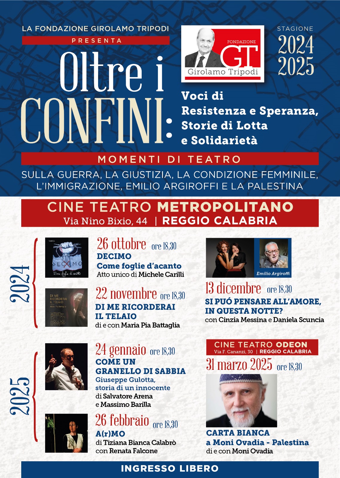 Locandina Rassegna Teatrale Oltre i Confini