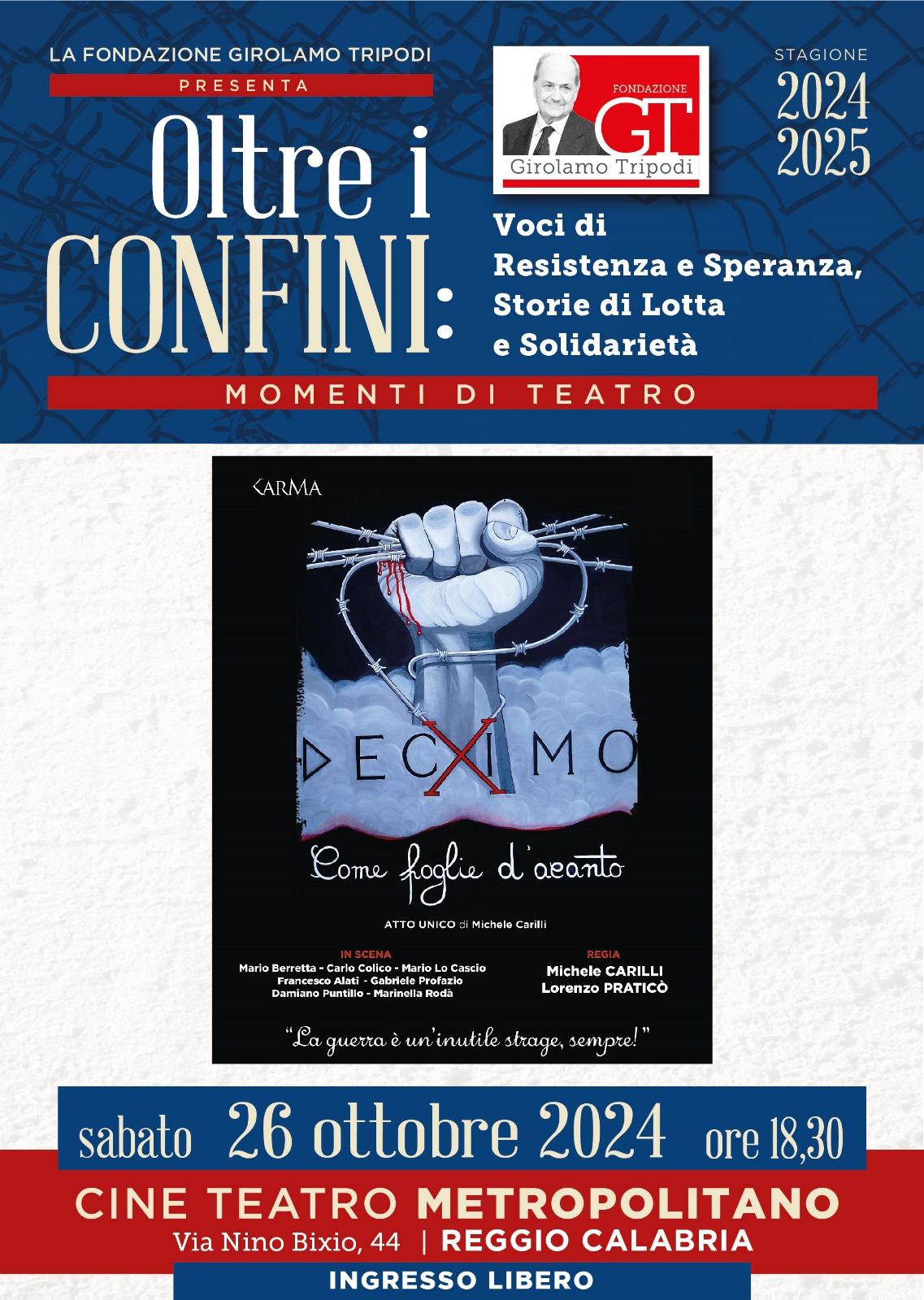 Locandina spettacolo Decimo