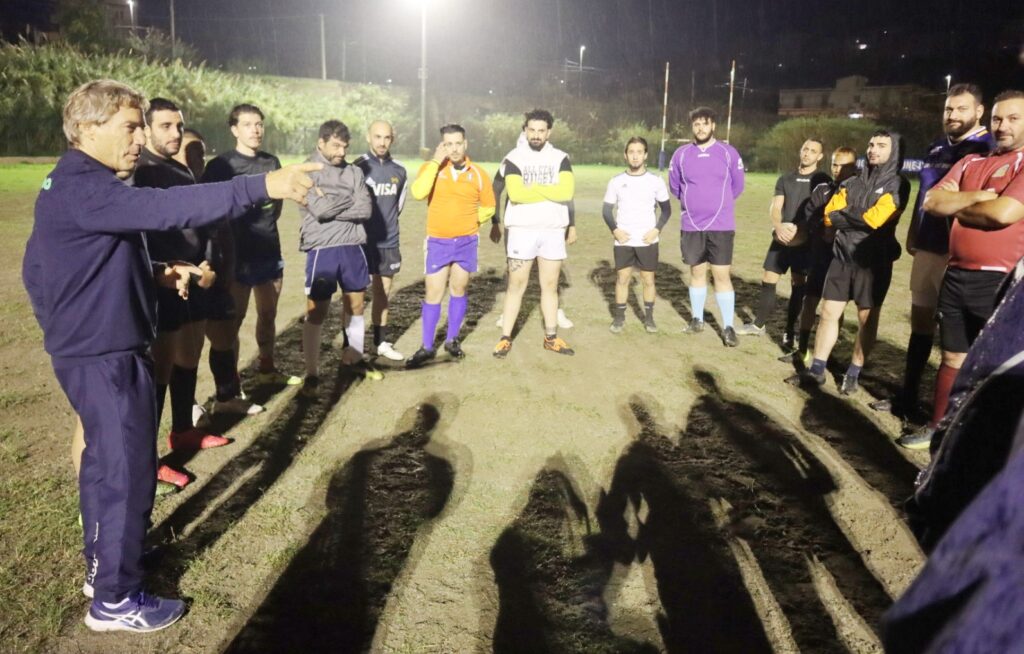 Diego Dominguez al campo di San Cristoforo per allenare il C.A.S. Rugby Reggio Calabria