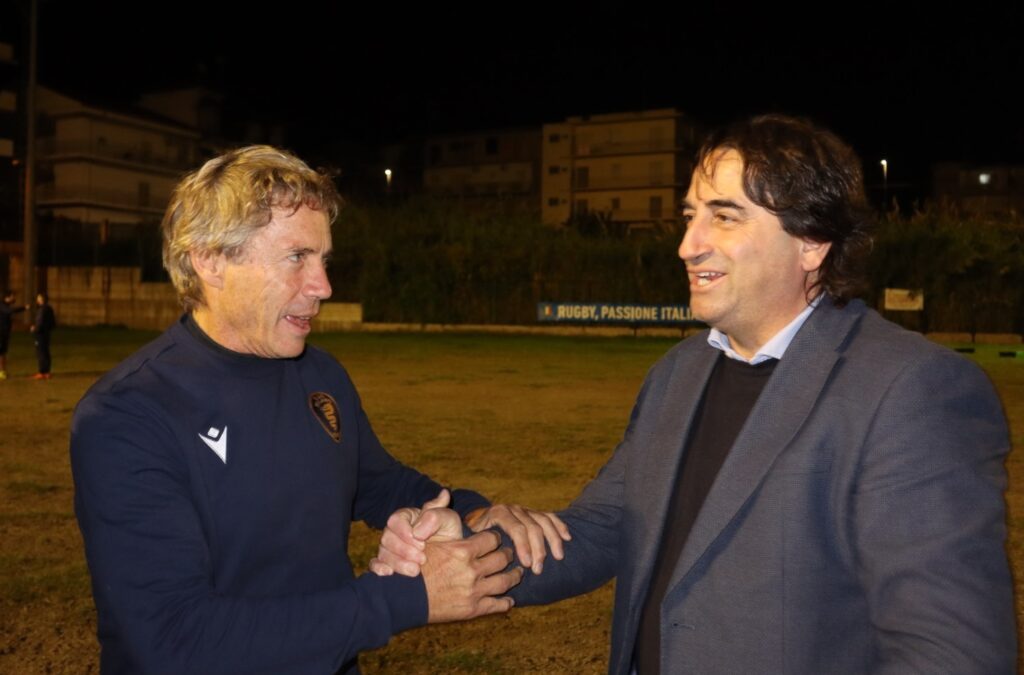 Diego Dominguez al campo di San Cristoforo per allenare il C.A.S. Rugby Reggio Calabria