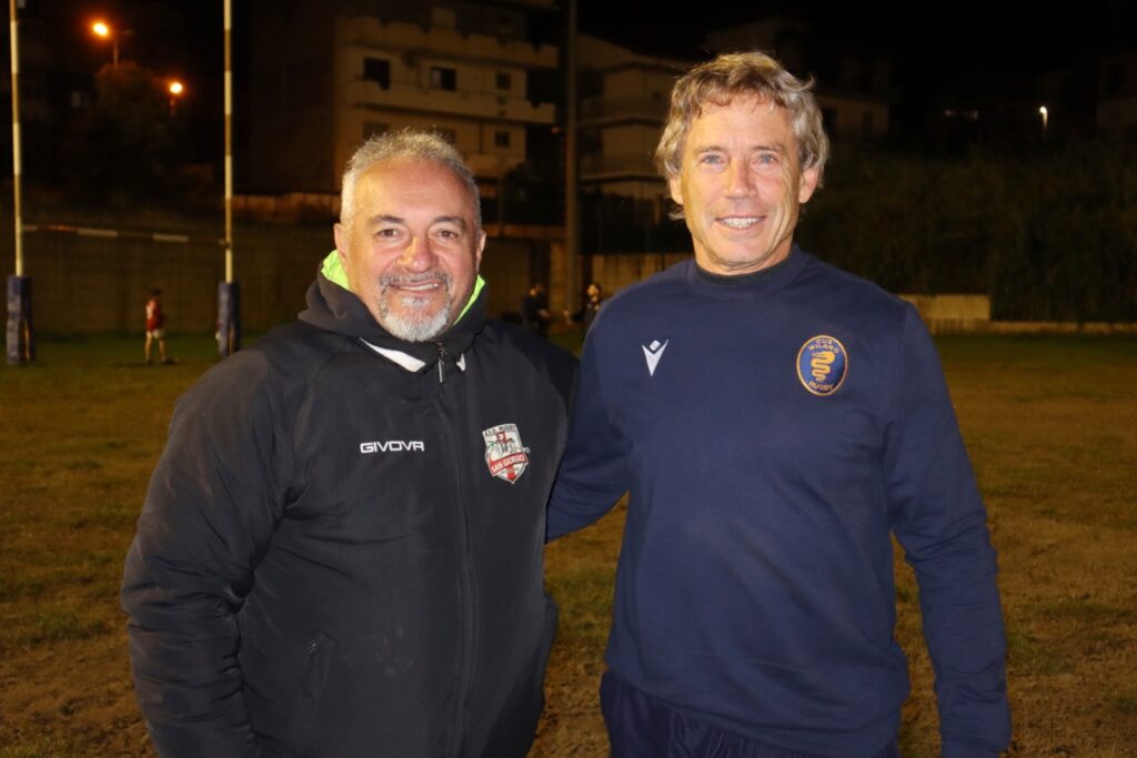 Diego Dominguez al campo di San Cristoforo per allenare il C.A.S. Rugby Reggio Calabria