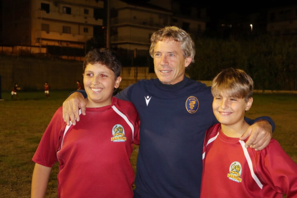 Diego Dominguez al campo di San Cristoforo per allenare il C.A.S. Rugby Reggio Calabria