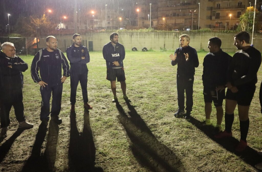 Diego Dominguez al campo di San Cristoforo per allenare il C.A.S. Rugby Reggio Calabria