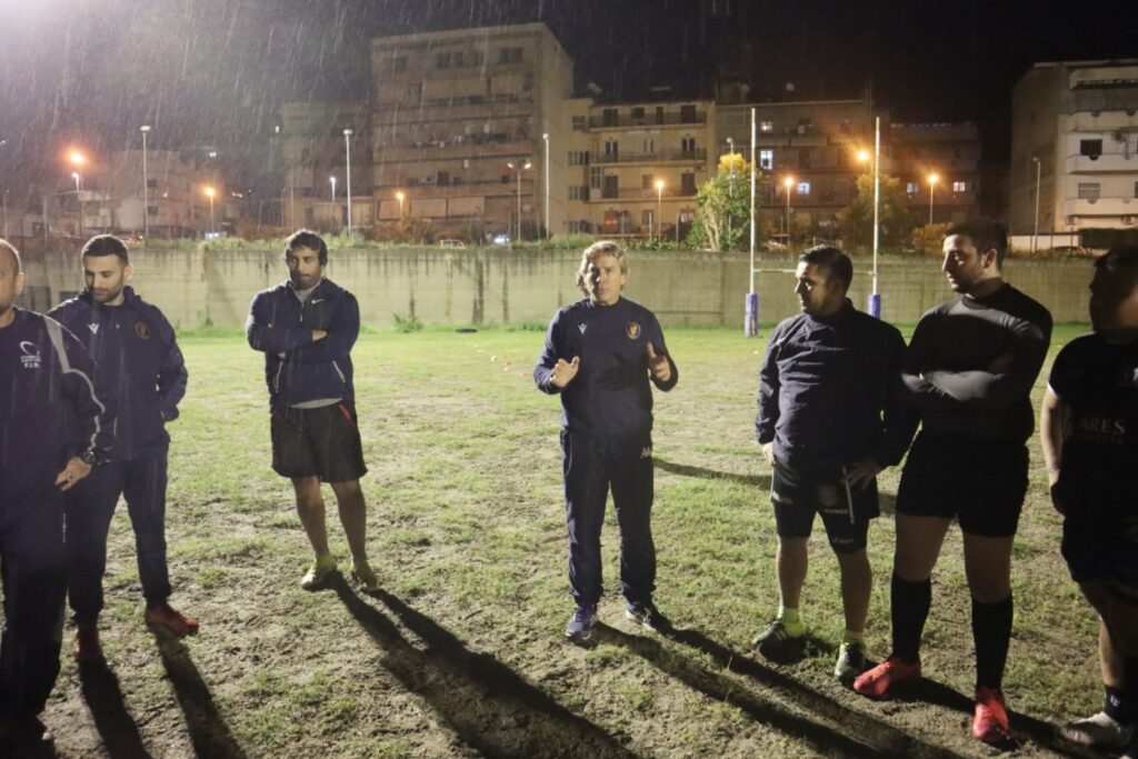 Diego Dominguez al campo di San Cristoforo per allenare il C.A.S. Rugby Reggio Calabria