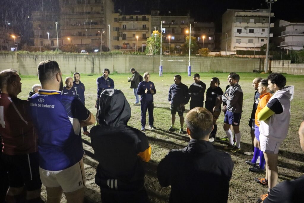 Diego Dominguez al campo di San Cristoforo per allenare il C.A.S. Rugby Reggio Calabria