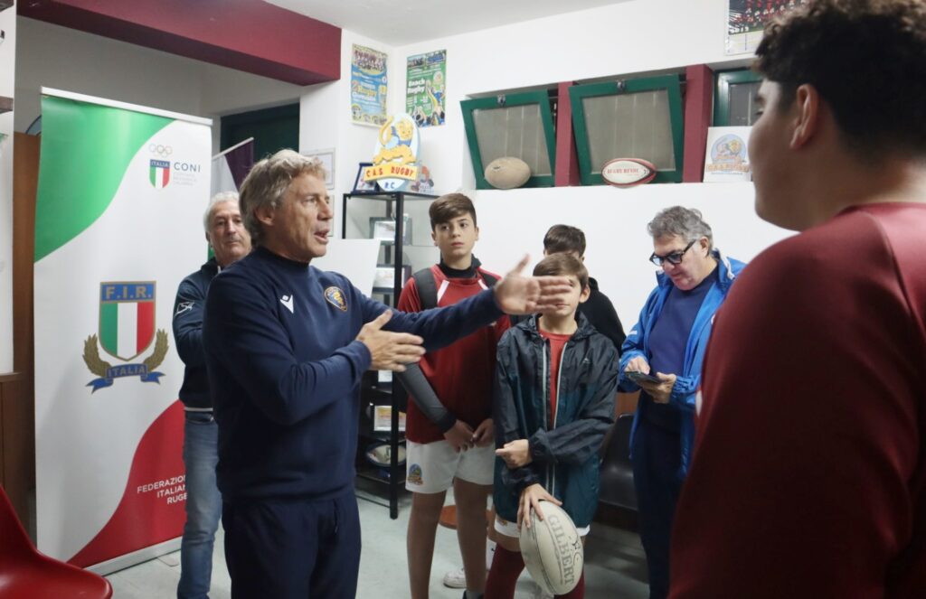 Diego Dominguez al campo di San Cristoforo per allenare il C.A.S. Rugby Reggio Calabria