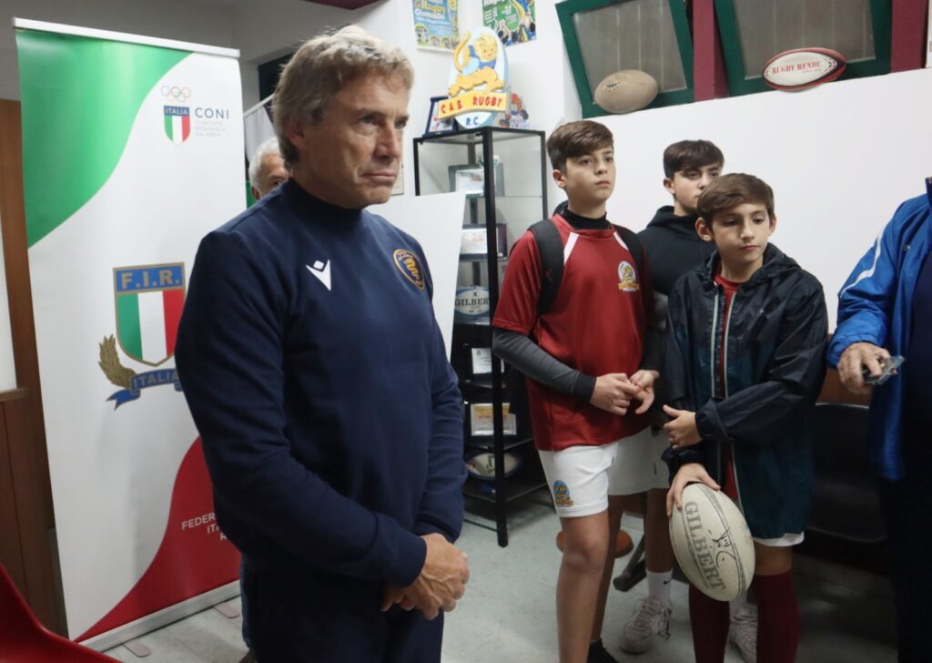 Diego Dominguez al campo di San Cristoforo per allenare il C.A.S. Rugby Reggio Calabria
