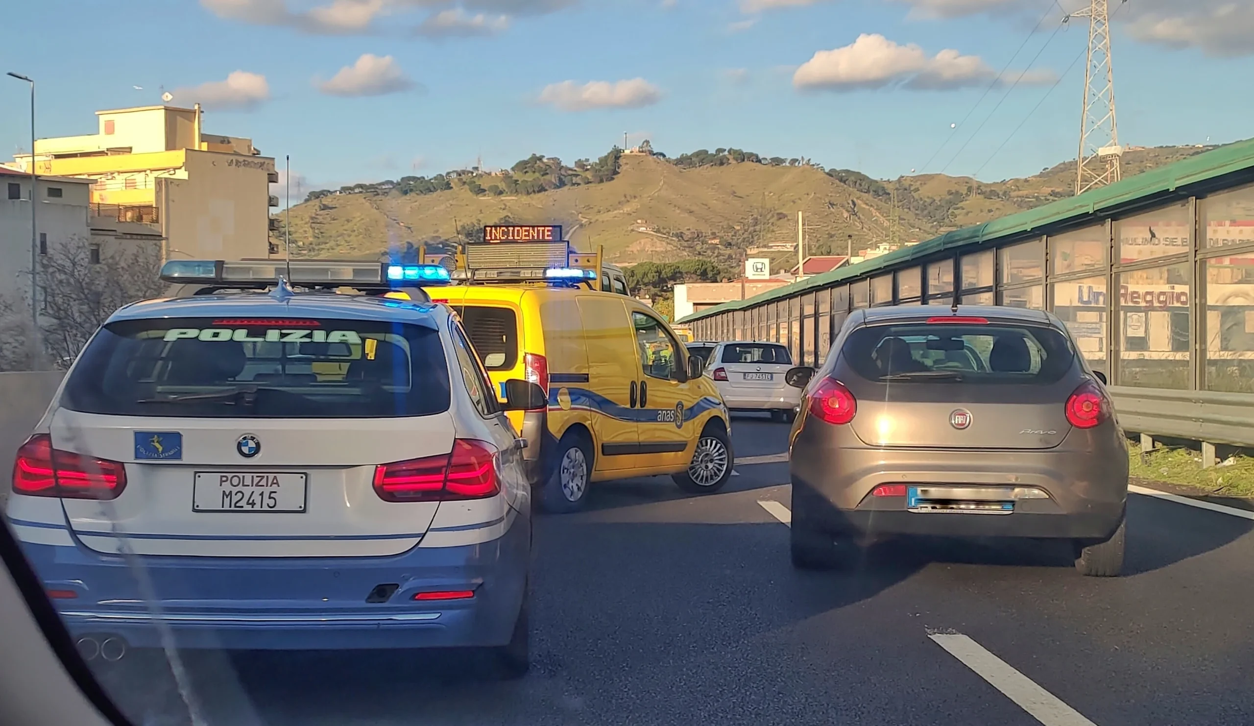 polizia stradale anas incidente raccordo autostradale cardinale portanova via lia