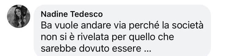 Commento Nadine Tedesco fidanzata Ba