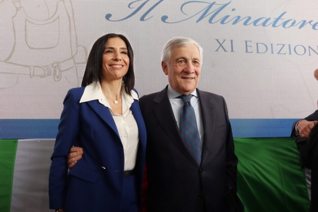 Consegna Minatore d'oro a Tajani a Motta San Giovanni