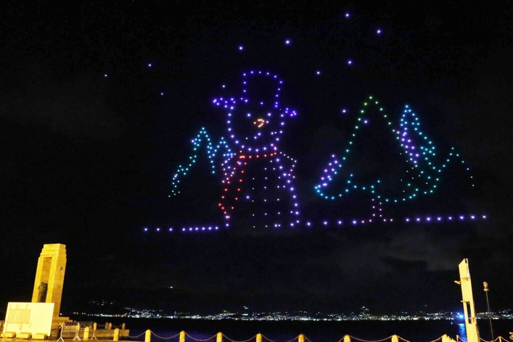 DroneShow lungomare reggio calabria 21 dicembre 2024