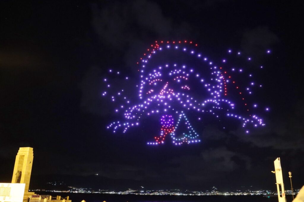 DroneShow lungomare reggio calabria 21 dicembre 2024