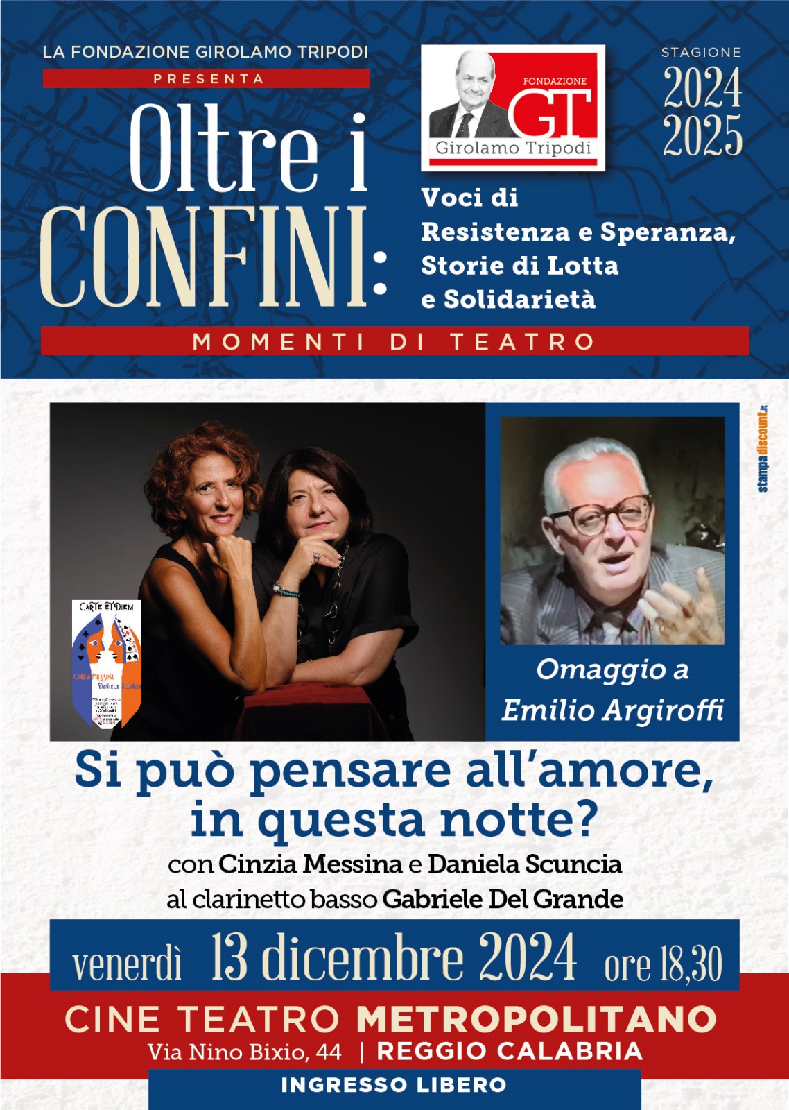 Locandina Spettacolo Si può pensare all'amore in questa notte