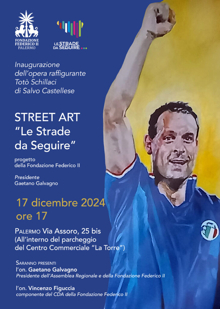 Locandina evento opera d'arte totò schillaci