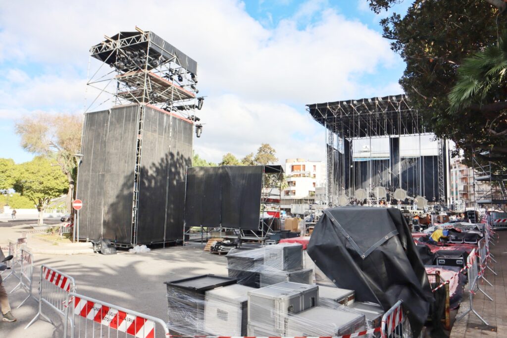 Montaggio Palco Capodanno Rai Reggio Calabria